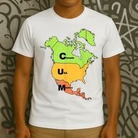Cum Map Canada Usa And Mexico T-Shirt thumb 3