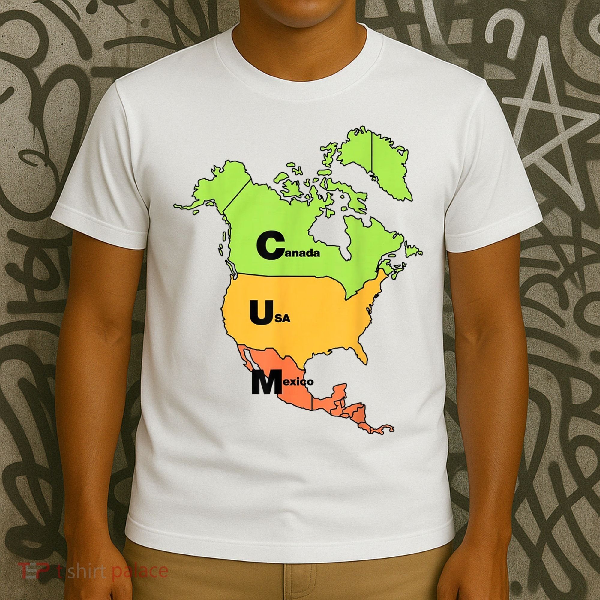 Cum Map Canada Usa And Mexico T-Shirt