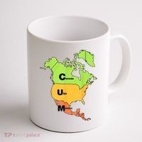 Cum Map Canada Usa And Mexico Coffee Mug thumb 1