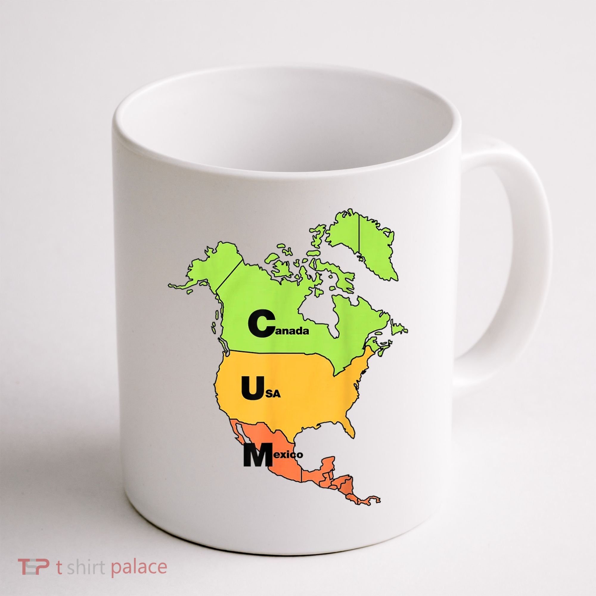Cum Map Canada Usa And Mexico Coffee Mug