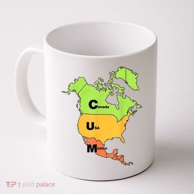 Cum Map Canada Usa And Mexico Coffee Mug