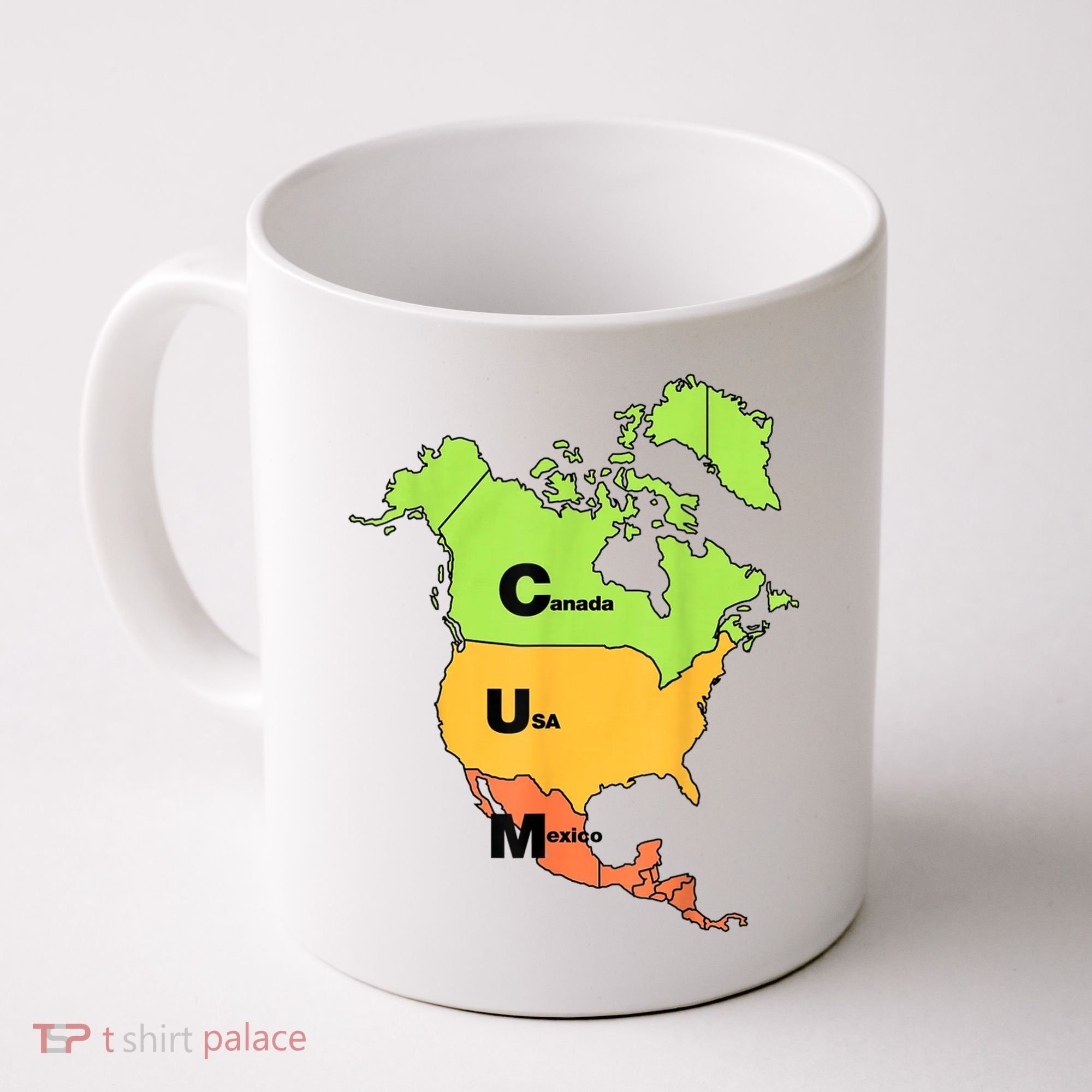 Cum Map Canada Usa And Mexico Coffee Mug