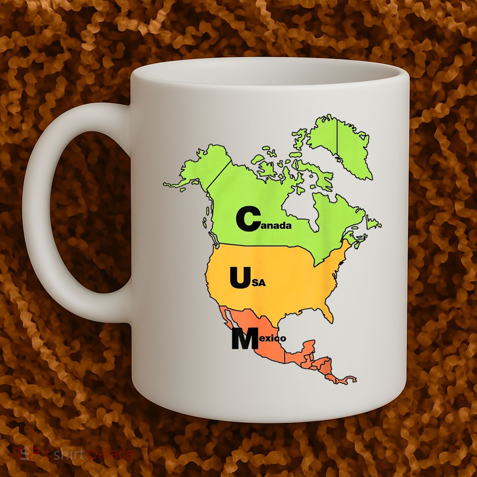 Cum Map Canada Usa And Mexico Coffee Mug