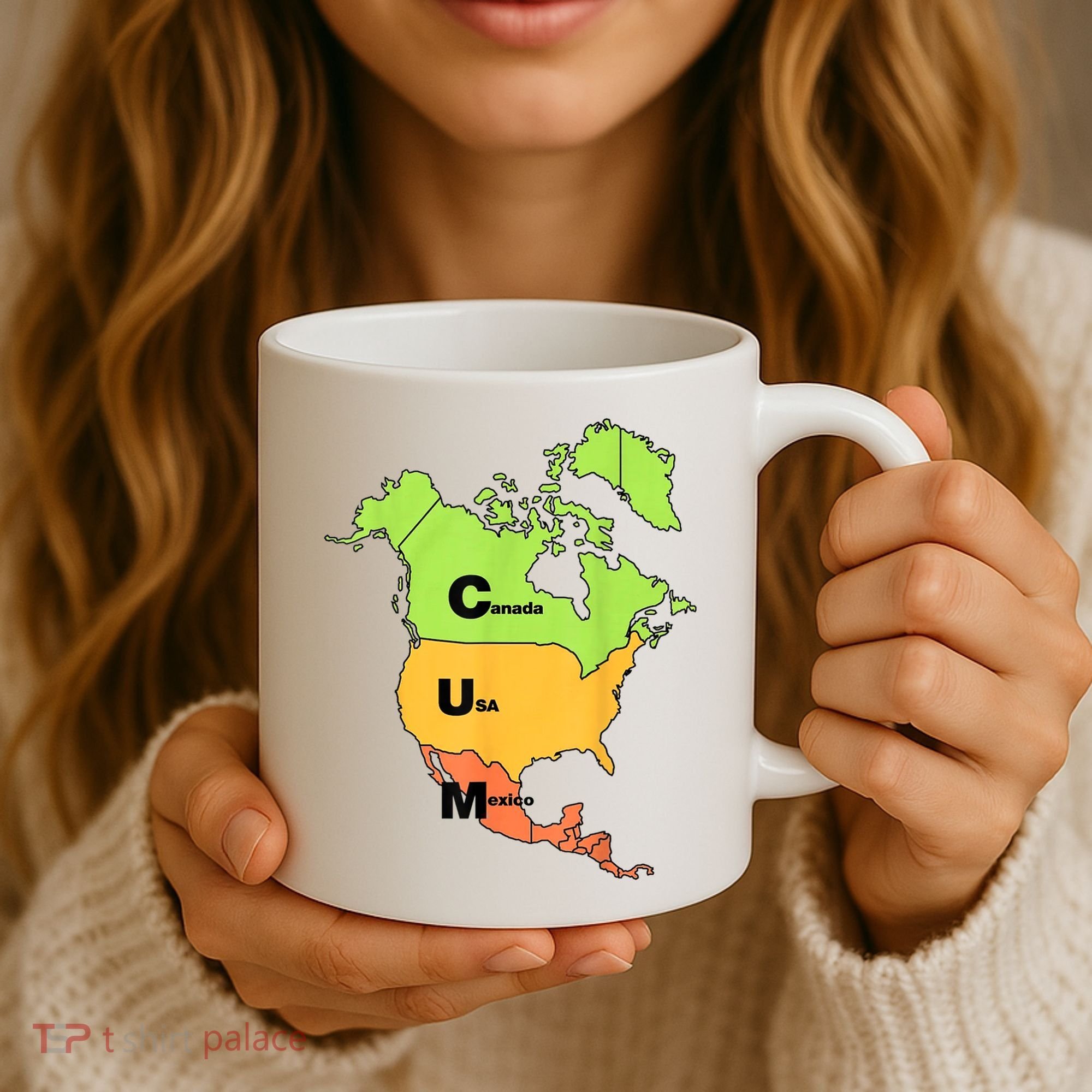 Cum Map Canada Usa And Mexico Coffee Mug