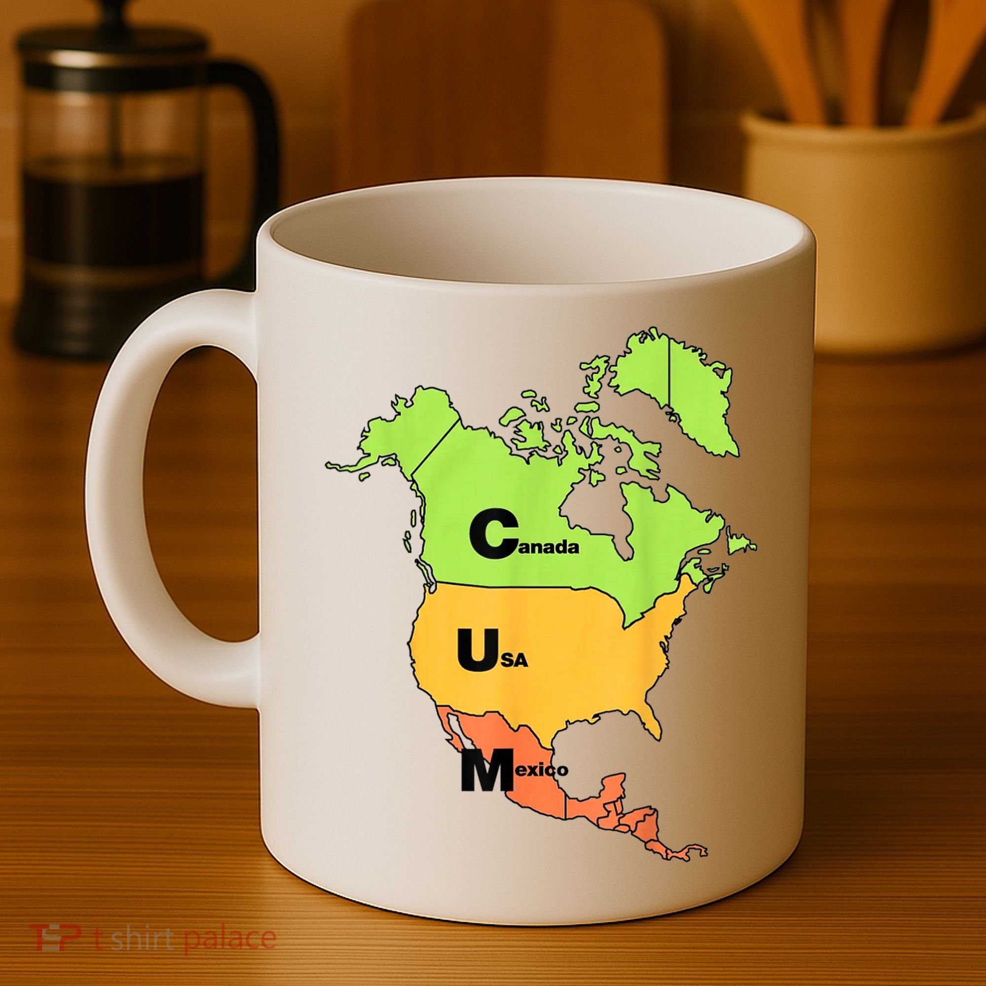 Cum Map Canada Usa And Mexico Coffee Mug