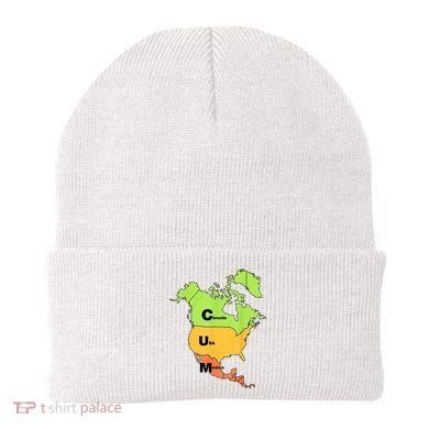 Cum Map Canada Usa And Mexico Beanie