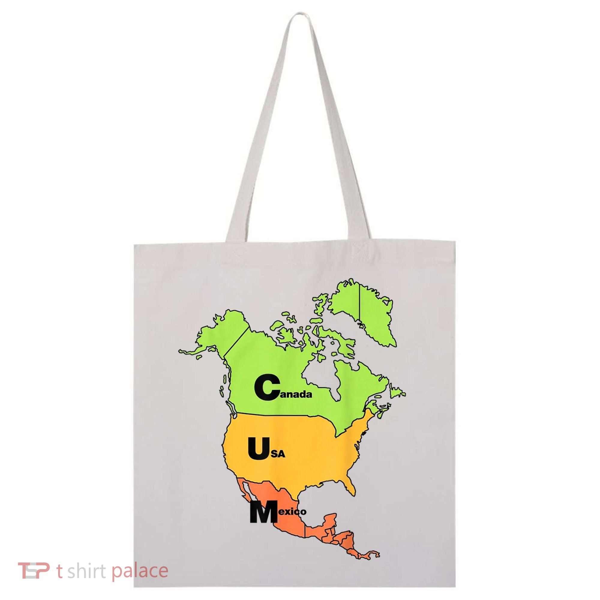 Cum Map Canada Usa And Mexico Tote Bag