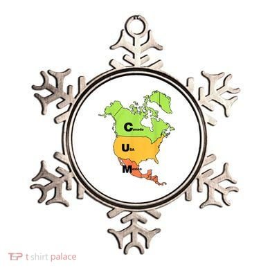 Cum Map Canada Usa And Mexico Ornament