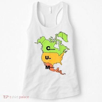 Cum Map Canada Usa And Mexico Women's Tank Top