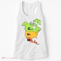 Cum Map Canada Usa And Mexico Women's Tank Top thumb 0