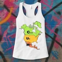 Cum Map Canada Usa And Mexico Women's Tank Top thumb 3