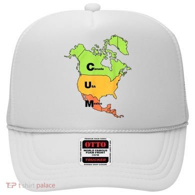 Cum Map Canada Usa And Mexico Hat
