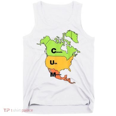 Cum Map Canada Usa And Mexico Tank Top