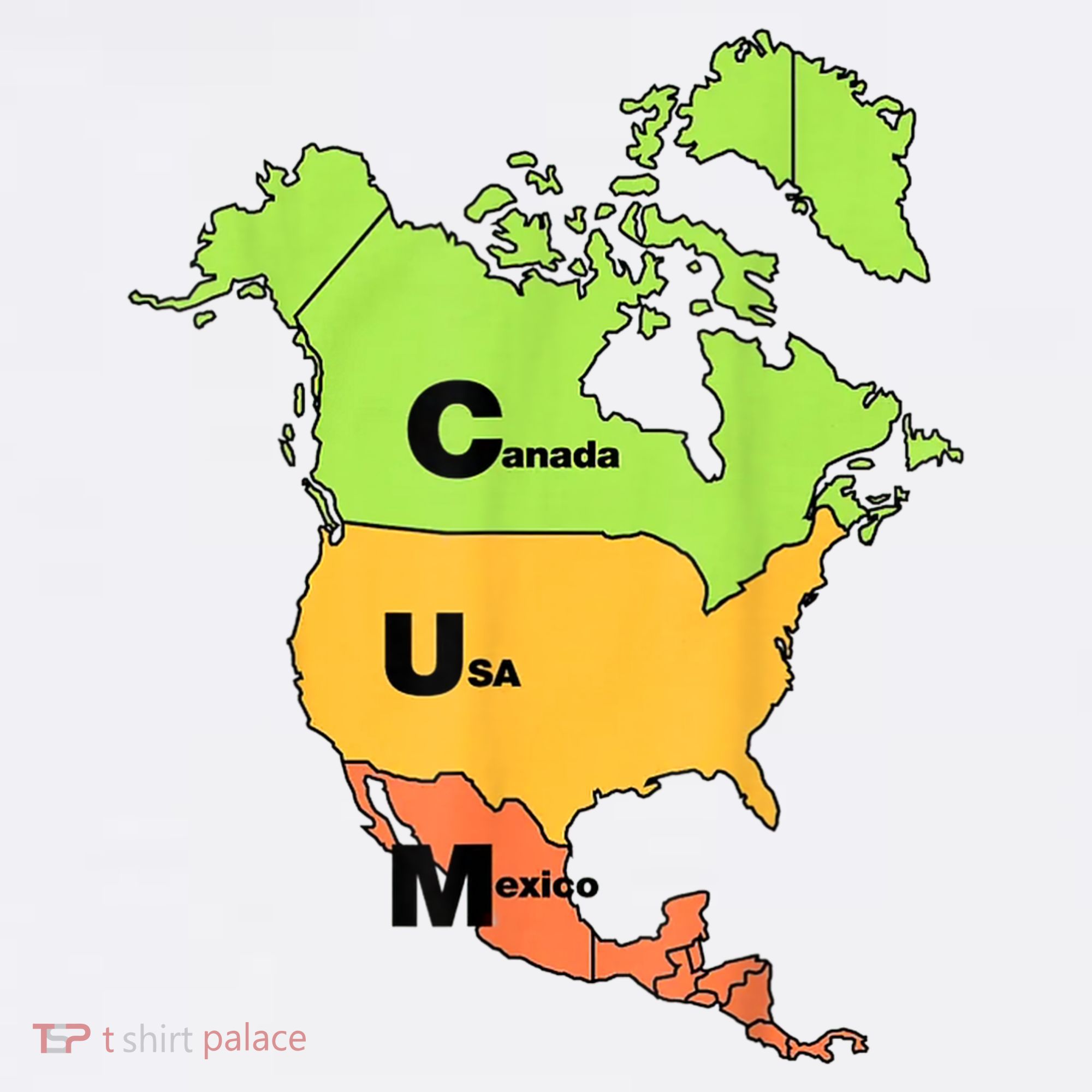 Cum Map Canada Usa And Mexico Visor