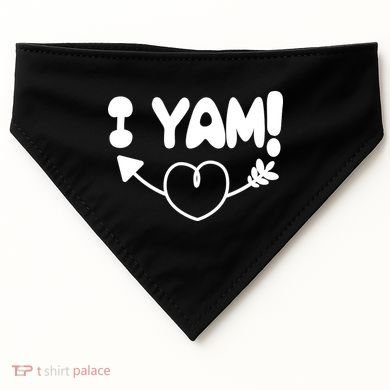 Cute Matching Couples I Yam USA-Made Doggie Bandana