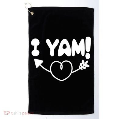 Cute Matching Couples I Yam Golf Towel