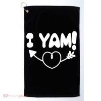 Cute Matching Couples I Yam Golf Towel thumb 0