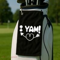 Cute Matching Couples I Yam Golf Towel thumb 2