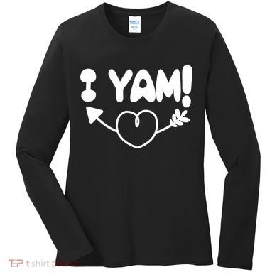 Cute Matching Couples I Yam Women's Long Sleeve Shirt