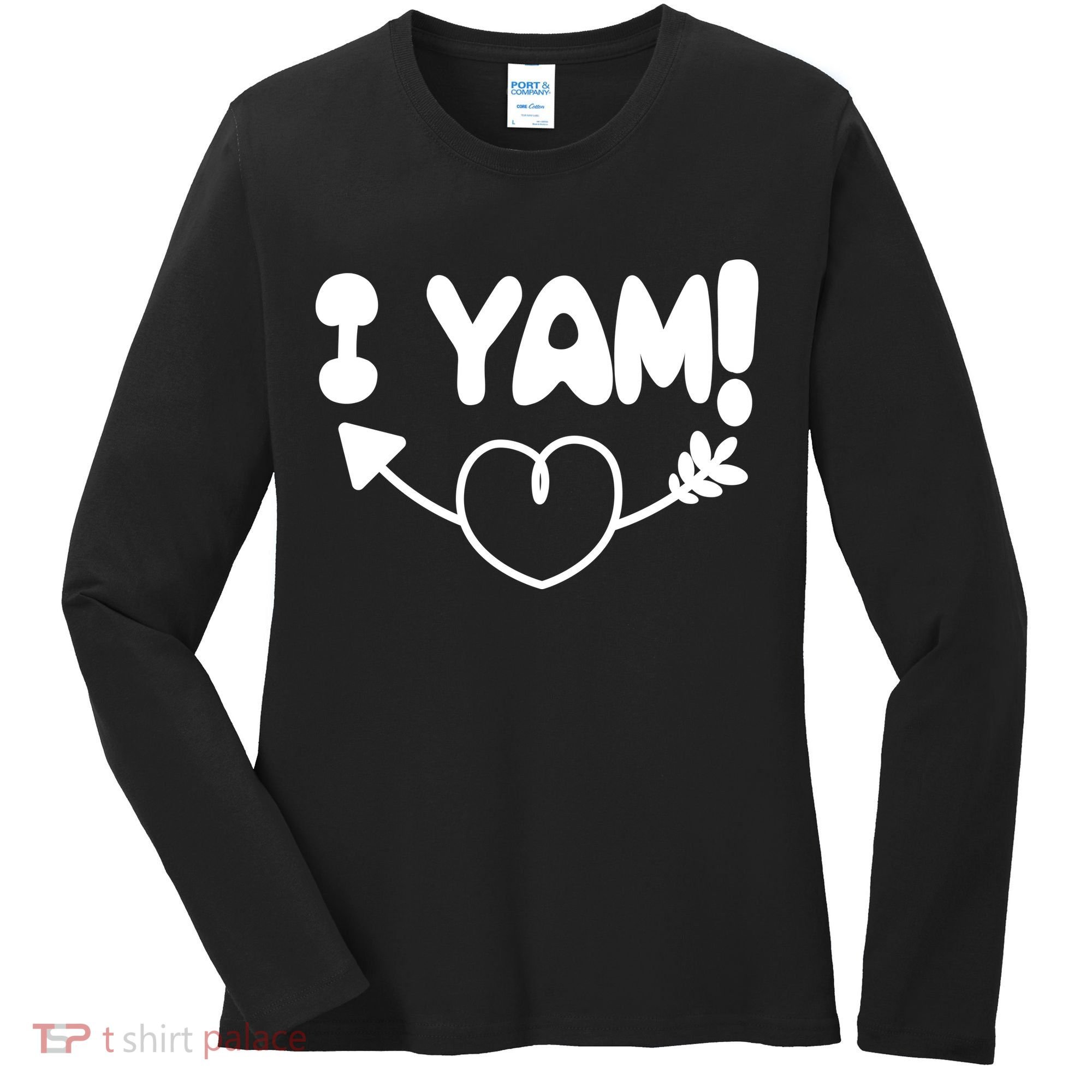 Cute Matching Couples I Yam Women's Long Sleeve Shirt