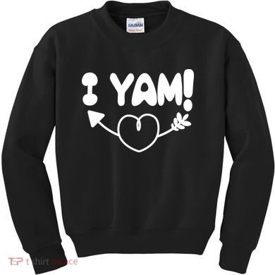 Cute Matching Couples I Yam Kids Sweatshirt