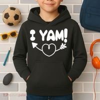 Cute Matching Couples I Yam Kids Hoodie thumb 2