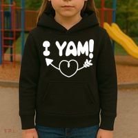 Cute Matching Couples I Yam Kids Hoodie thumb 3