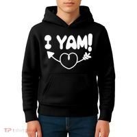 Cute Matching Couples I Yam Kids Hoodie thumb 4