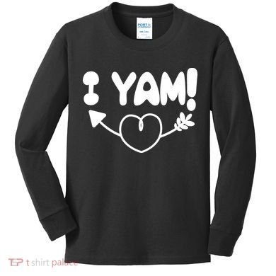 Cute Matching Couples I Yam Kids Long Sleeve Shirt