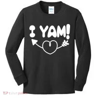 Cute Matching Couples I Yam Kids Long Sleeve Shirt thumb 0