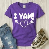 Cute Matching Couples I Yam Women's T-Shirt thumb 3