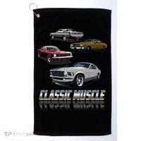 Classic Muscle Classic Sports Cars Golf Towel thumb 0