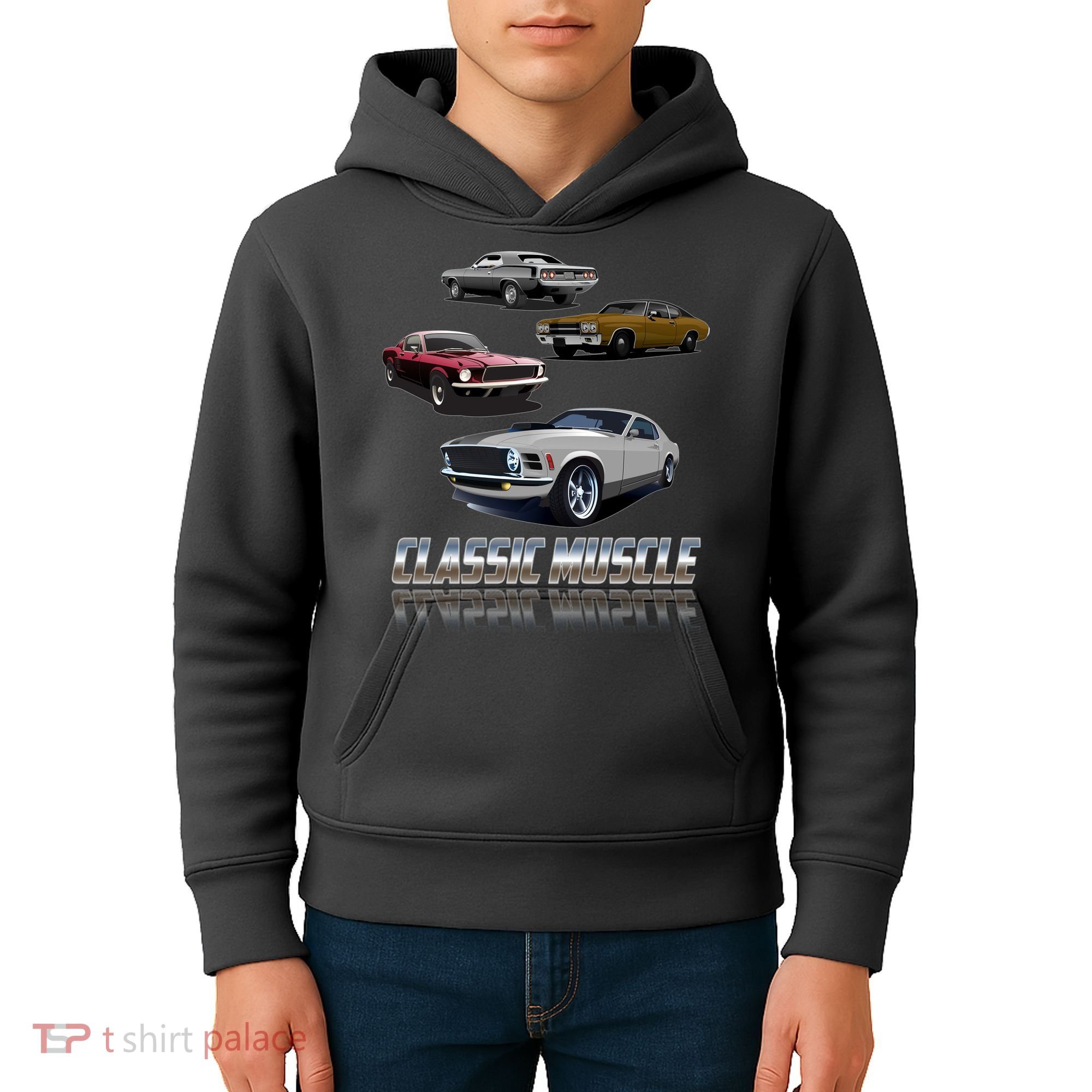Classic Muscle Classic Sports Cars Kids Hoodie