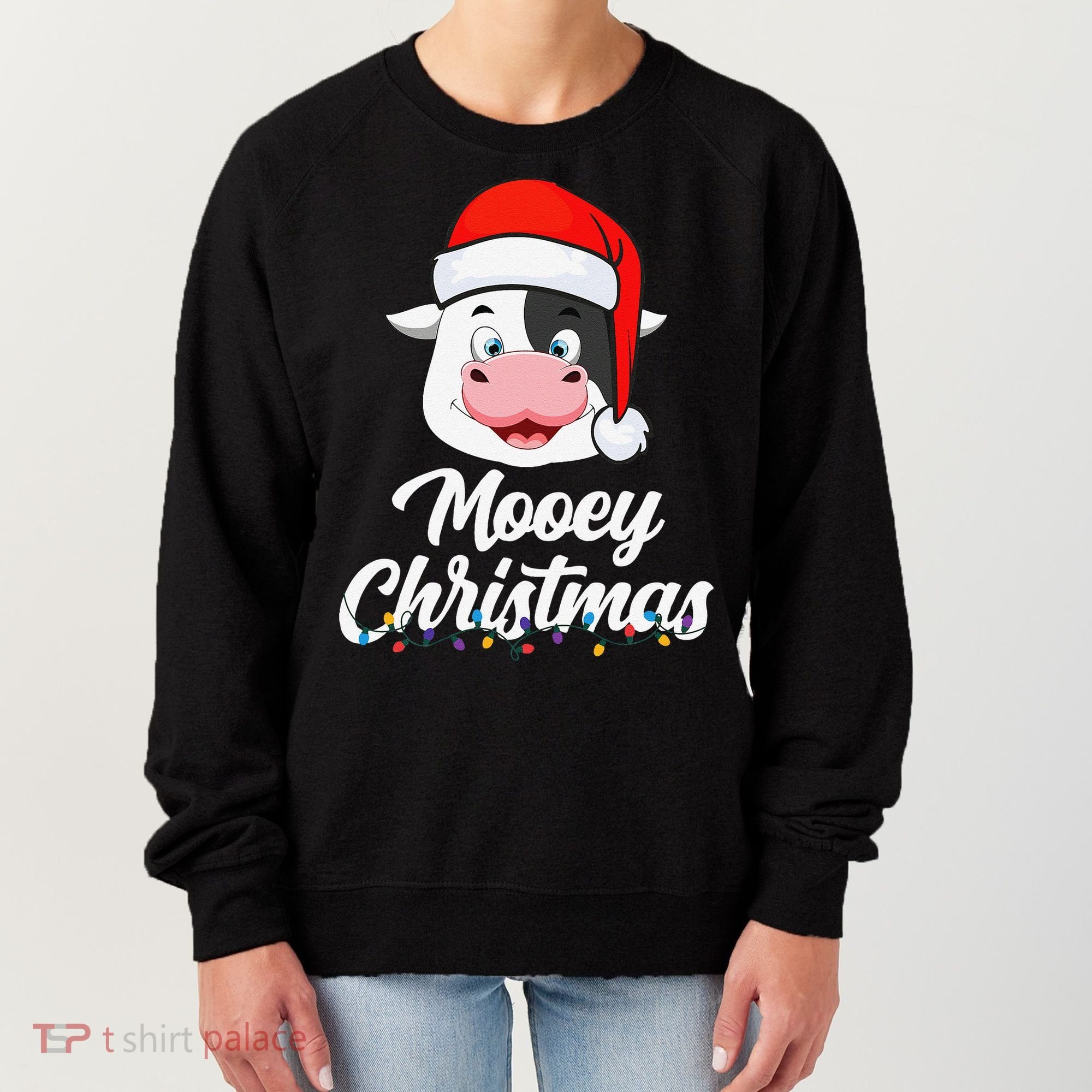 Cow Mooey Christmas Santa For Cow Lovers Women's Sweatshirt