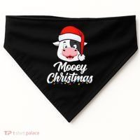 Cow Mooey Christmas Santa For Cow Lovers USA-Made Doggie Bandana thumb 0