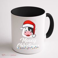 Cow Mooey Christmas Santa For Cow Lovers Coffee Mug thumb 1