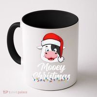 Cow Mooey Christmas Santa For Cow Lovers Coffee Mug thumb 0