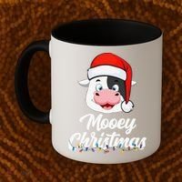 Cow Mooey Christmas Santa For Cow Lovers Coffee Mug thumb 2