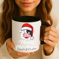 Cow Mooey Christmas Santa For Cow Lovers Coffee Mug thumb 3
