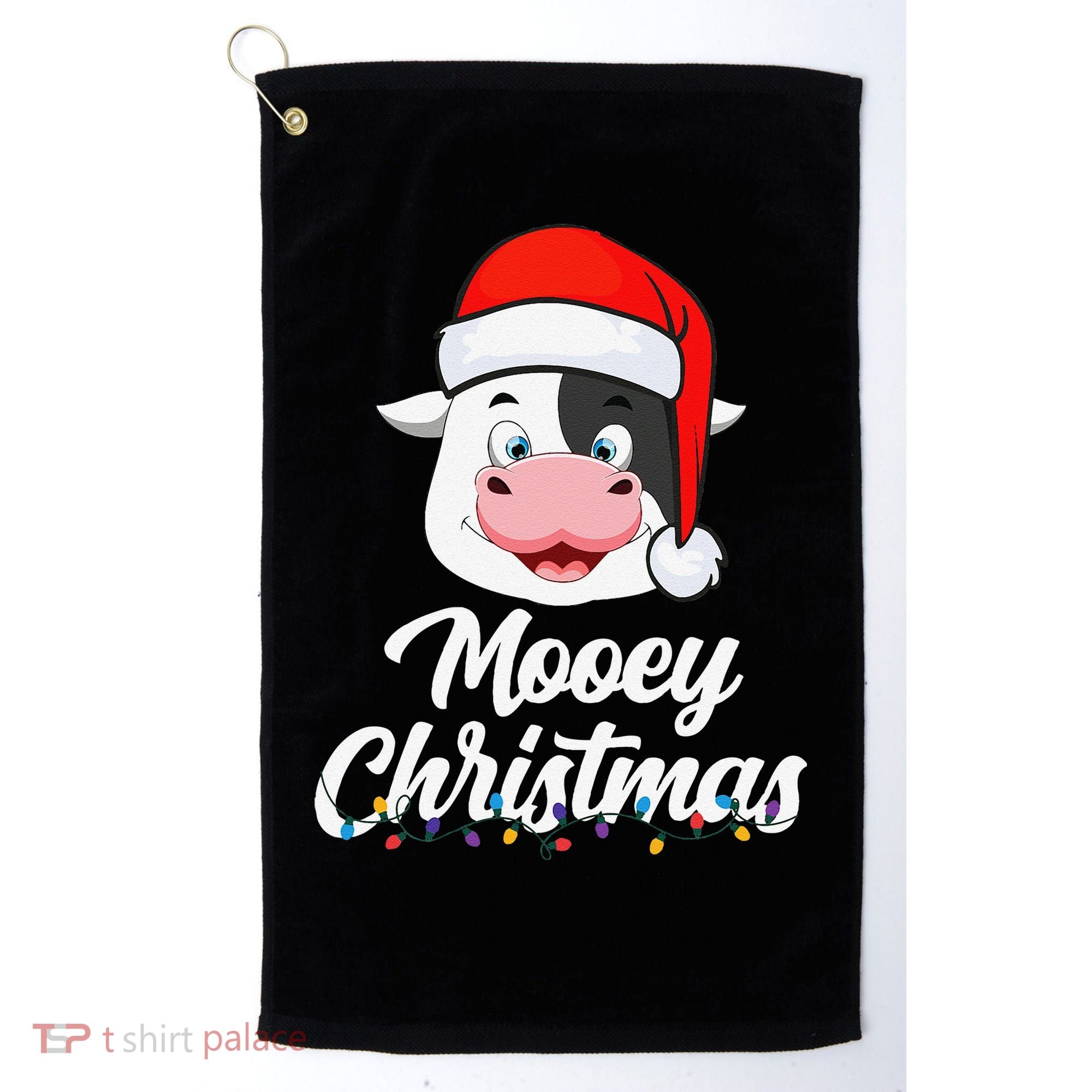 Cow Mooey Christmas Santa For Cow Lovers Golf Towel