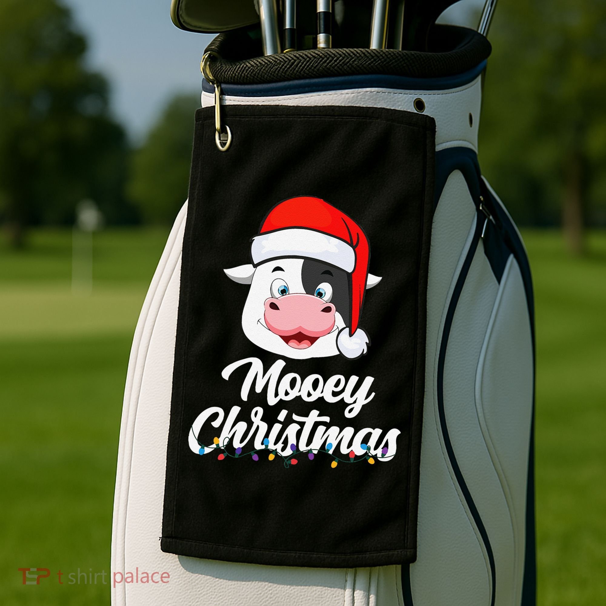 Cow Mooey Christmas Santa For Cow Lovers Golf Towel