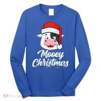 Cow Mooey Christmas Santa For Cow Lovers Long Sleeve Shirt thumb 0