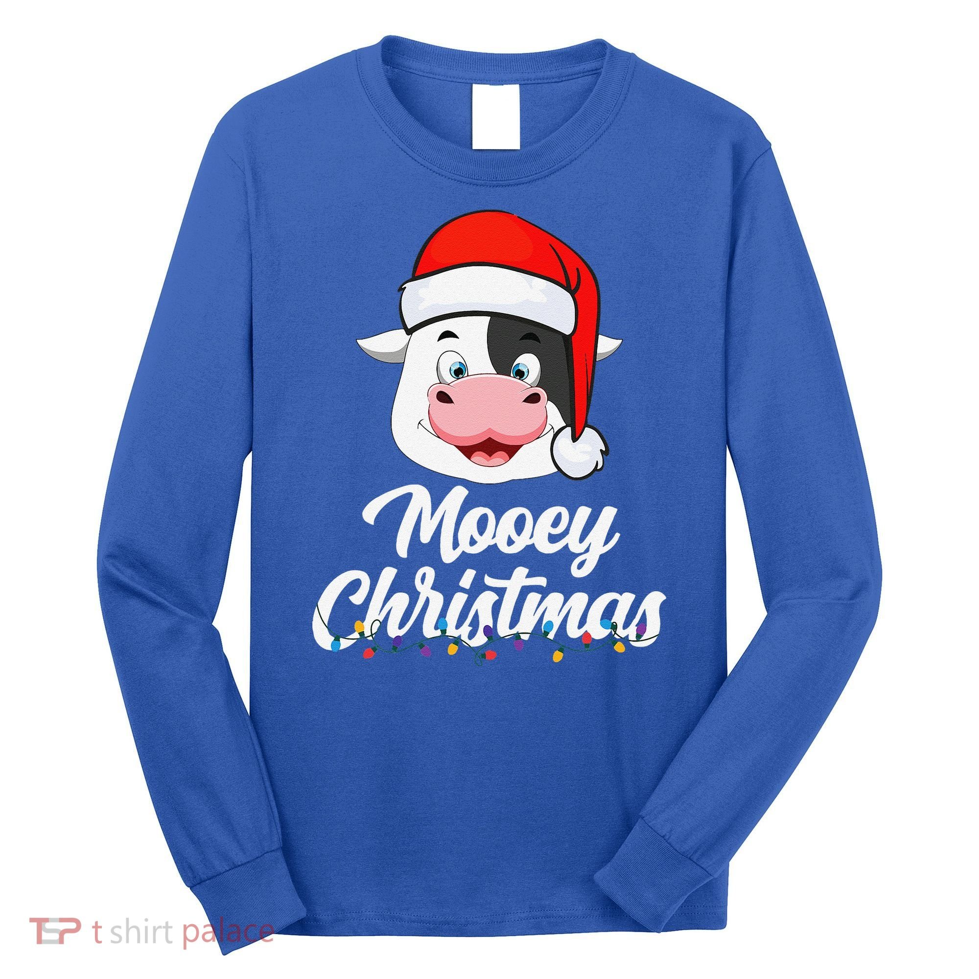 Cow Mooey Christmas Santa For Cow Lovers Long Sleeve Shirt