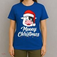 Cow Mooey Christmas Santa For Cow Lovers T-Shirt thumb 4