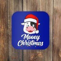 Cow Mooey Christmas Santa For Cow Lovers Coaster thumb 0
