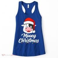 Cow Mooey Christmas Santa For Cow Lovers Women's Tank Top thumb 0