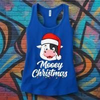 Cow Mooey Christmas Santa For Cow Lovers Women's Tank Top thumb 3