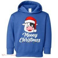 Cow Mooey Christmas Santa For Cow Lovers Toddler Hoodie thumb 0