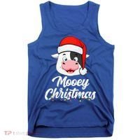 Cow Mooey Christmas Santa For Cow Lovers Tank Top thumb 0