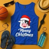 Cow Mooey Christmas Santa For Cow Lovers Tank Top thumb 4